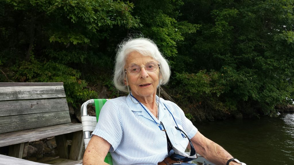 Lianne "Lee" Russell on her Watts Bar dock Aug. 2014